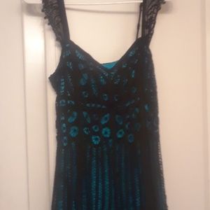 Betsey Johnston vintage lace sleeve crochet dress